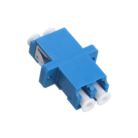 50 Pack LC Duplex Singlemode Fiber Optic Coupler Adapter Set For Hooking Up Two LC Patch Cords With High Reliability Ceramic Tube Design