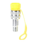 Get This Killer One Set Of Hydraulic Fittings Quick Coupler ZG3 And 8 High Pressure Tube Connector Plug That Makes Work A Breeze On Any Machine You Fix Up At Home Or In The Shop Without Leaking Oil All Over Your Clean Floors Ever Again. ZG3/8 threaded metal quick coupler with yellow cap