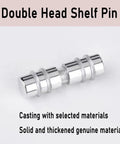 Heavy Duty Glass Shelf Pins With Double Head Design And Antislip Washers For Furniture Showcases Hella Rust Proof Iron Pegs rock solid double head steel shelf pin.