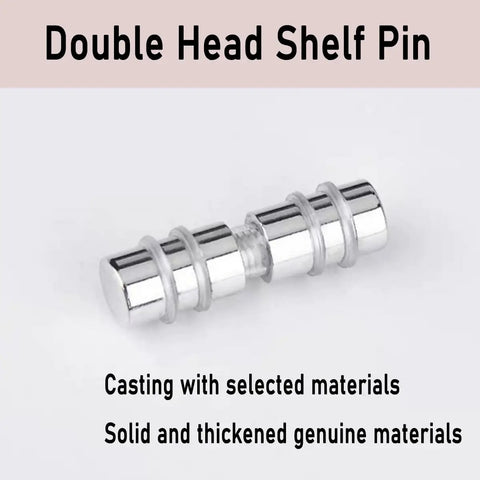 Heavy Duty Glass Shelf Pins With Double Head Design And Antislip Washers For Furniture Showcases Hella Rust Proof Iron Pegs rock solid double head steel shelf pin.