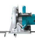 Side view of Ten And One Quarter Inch Circular Saw With Beefy 15 Amp Motor Delivers 4,300 RPM For Fast Clean Cuts Through Beams