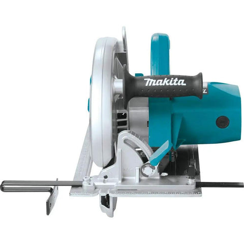 Side view of Ten And One Quarter Inch Circular Saw With Beefy 15 Amp Motor Delivers 4,300 RPM For Fast Clean Cuts Through Beams