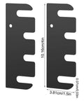 Diagram of Ten Piece Door Hinge Filler Plates Kit With Stainless Steel Spacers 4x1.5 Inch Adjustable for Cabinet Repair