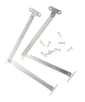 Two Pack Stainless Steel Cabinet Door Lift Up Stay Hinges for Cupboards and Furniture Built Tough Durable Supports, 2 Piece Set with screws