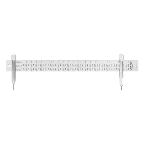 No Fuss Aluminum Beam Compass Ruler Kit With Adjustable Trammel Points And Precision Leads, 12 inch span, for engineering drafting.