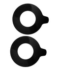 Heavy Duty Excavator Boom Pin Shim Kit 2 Pcs With Round Rubber Washers and Vibration Pads for Construction Machinery Replacement of Bucket Linkage Parts Built Tough for Long Lasting Performance. two black rubber washers