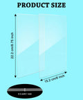 Illustration showing size of 2 Pack Polycarbonate Cutting Pads For Die Cutting Machines Clear Cutting Plates 8.75 by 6 inches