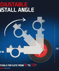 Built Like A Tank 8 Inch Under Mount Gate Wheel For Chain Link Fence rolling sliding gate with adjustable install angle.
