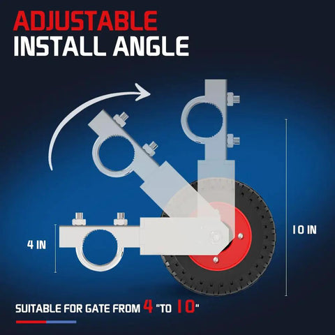 Built Like A Tank 8 Inch Under Mount Gate Wheel For Chain Link Fence rolling sliding gate with adjustable install angle.
