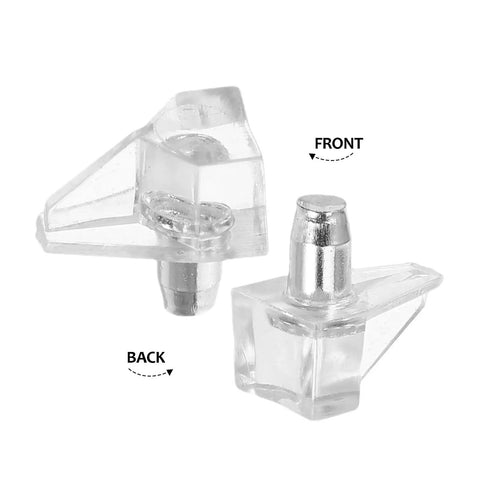 Heavy Duty Clear Plastic Shelf Support Pegs Set 300 Pieces Self Locking Cabinet Clips For Kitchen Cabinets Bookcases And Furniture Shelves