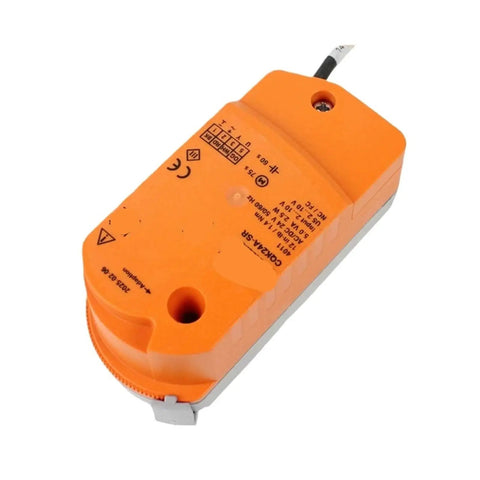 Heavy Duty Rotary Actuator Engineered To Replace Cqk24a Sr And Cqk230a Models, 1Nm torque actuator in orange housing for HVAC use.