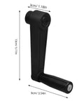 Foldable Crank Handle Nylon Rotary Grip For Milling Machine And Lathe Ergonomic Non Slip textured grip with dimensions displayed.
