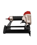 18 Gauge Pneumatic Upholstery Stapler F50 Air Powered Nail Gun with ergonomic handle for fabric and cabinet builds.