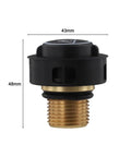 Brass Steam Cleaner Safety Valve With Black O Ring, Easy Install Replacement Part for High Pressure Steam Cleaners, 43x48mm