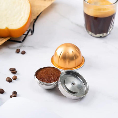 Stainless Steel Reusable Vertuo Capsule For Vertuo Next With Three Brewing Sizes 80 Ml 150 Ml And 230 Ml Refillable Aluminum Pods