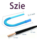 Dryer Vent Cleaning Kit With Lint Vacuum Attachment And Stretch Universal Connector, blue hose 31.5 inch, brush 22 inch