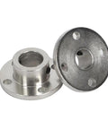 Sturdy Steel Rigid Flange Coupling Motor Guide Shaft Support Connector Kit With Hand Nut For Precise Setup In 3Mm Through 12Mm Sizes Ready To Go, showing two steel flange connectors.