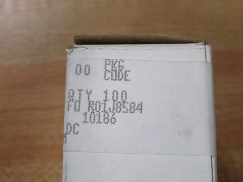 Box label of Tab Terminals Pack of 100, 16-14 AWG PIDG BRBV250T Style Plug and Play Quick Disconnect Terminals