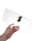 Electric Sprayer Nozzle With Windproof Shield For High Pressure Atomizing Mist, handheld view of clear shield and nozzle