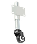 Two Inch PU Gate Wheel 2 Pack Heavy Duty Spring Loaded Gate Caster Retractable Swivel Wheel For Fence Gates