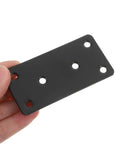 Close-up of Beefy Stainless Steel Straight Corner Braces Kit 6 Pcs Flat Bracket Plates With Screws For Wood Furniture Reinforcement