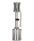 5 In 1 Smart Door Lock For Wooden Doors Offers Dope Keyless Entry With App And Bluetooth Tech To Secure Your Pad Featuring Password And RF Card Access And Magnetic Key Support Plus Emergency Power Interface For No Sweat Unlocking And Peak Home Security - brushed stainless steel locked cylinder.