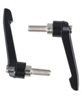 Twin Pack Exercise Bike Seatpost Quick Release Clamping Levers with heavy duty metal locking pins for solid gym flex.