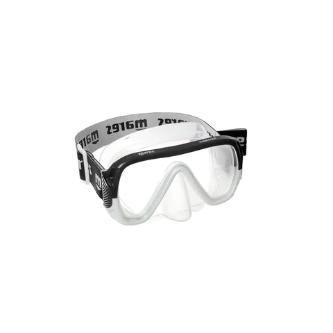 Keewee Splash Snorkeling Gear Set With Single Lens Anti Leak Diving Mask And Semi Dry Snorkel For Adults Unisex Black White Clear front view