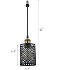 No Sweat Screw In Recessed Light Conversion Kit With E26 Adapter And Dimmable Helix Bulb 52 inch pendant light, black metal shade.