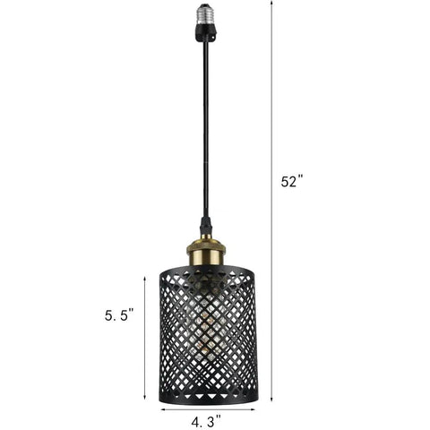 No Sweat Screw In Recessed Light Conversion Kit With E26 Adapter And Dimmable Helix Bulb 52 inch pendant light, black metal shade.