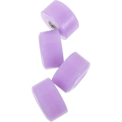 4 Pack Roller Skate Wheels With Bearings Semi Jelly Purple For Outdoor And Indoor Quad Skates Replacement Parts Durable PU And Metal Construction Abrasion Resistant And Easy To Install