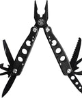 Six Point Five Inch Stainless Steel 14 Function Beefy All In One Multi Tool with pliers and screwdriver visible