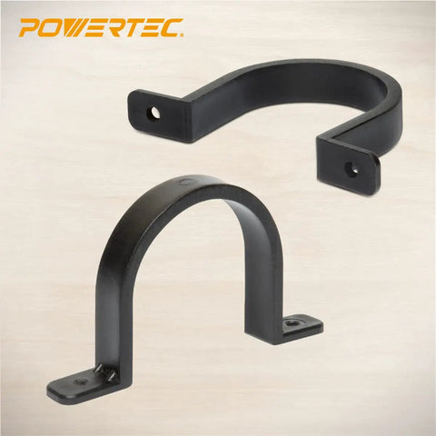 2-1/2 Inch Hose And Pipe Hangers 5 Pack Black For Wall Mounts Keep Dust And Vacuum Hoses Organized Durable ABS Plastic