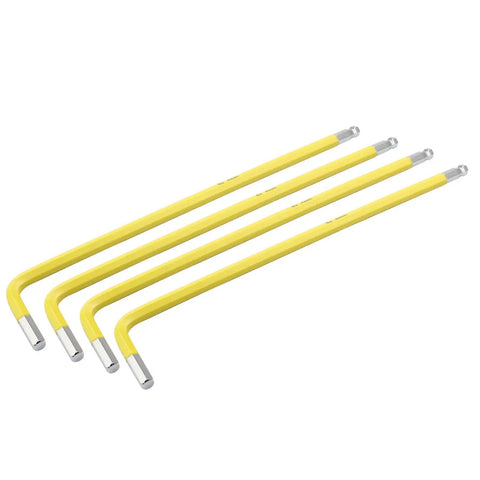 Beefy Ball End Hex Key Set 4mm 4 Pieces Long Arm L Shaped Allen Wrenches In S2 Steel Anti Rust Durable Repair Tool