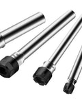 High Tech Precision ER Extension Rod For Milling 0.008mm Thick Lengthen Tool C12 C16 C20 C25 Compatible ER11 ER16 Collet Chuck setup shown.