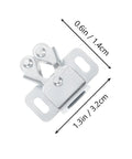 35Pcs Door Ball Catch Cabinet Hardware Kit cold rolled steel double roller latch with dimensions, focus on durability