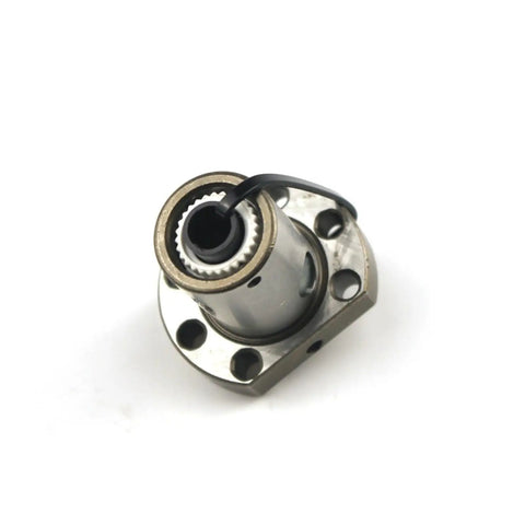 Top view of Right Hand Thread Ball Screw Nut SFU1204-3 12mm Diameter 4mm Pitch Precision Flange Nut for CNC machines.