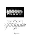 Tough As Nails T Slot Aluminum Extrusion Profile Smooth Anodized Silver Linear Guide Rail with dimensions, 30x150x1800 mm.