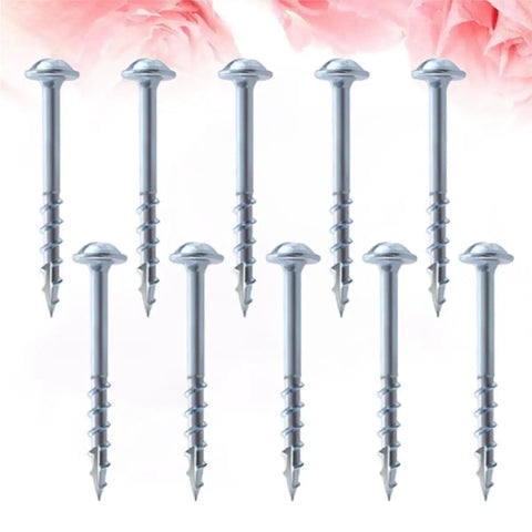 Woodworking Self Tapping Screws Set Of One Hundred Pieces One And A Half Inch Length Carbon Steel with Coarse Threads shown