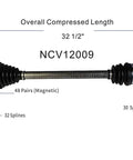 Right Rear Passenger Side CV Axle Shaft Assembly 32 1/2" length showcasing splines and protective boot for drivetrain durability.