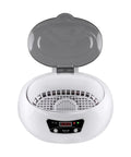 Heavy Duty Ultrasonic Cleaner Bath With Smart Timer For Sparkling Jewelry Glasses And Dental Tools, compact design with lid open.