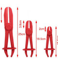 3 Piece Hose Pinch Off Pliers Set Durable Nylon Non Conductive Clamp Pliers With Adjustable Jaw Opening For Automotive Hoses
