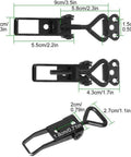 Heavy Duty Toggle Latch Set 4 Pack Adjustable Steel Latches in Black for Tool Boxes Cabinets Doors and Trailers Rust Resistant 200 Lb Holding Capacity High Carbon Steel Construction Gh 4001, showing dimensions