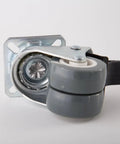 Inch Twin Swivel Casters with 360 Degree Plate Heavy Duty, gray rubber wheels and metal bracket for furniture carts.