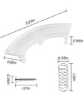 Upgrade Your Outdoor Lighting Game With This Durable Post Top Fitter Hardware Kit Featuring Secure Wing Clip Design For Easy Fixture Attachment And Replacement Springs Included. clear wing clip fitter, 3.87in, with screw and spring