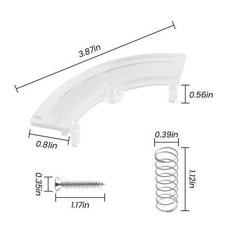 Upgrade Your Outdoor Lighting Game With This Durable Post Top Fitter Hardware Kit Featuring Secure Wing Clip Design For Easy Fixture Attachment And Replacement Springs Included. clear wing clip fitter, 3.87in, with screw and spring
