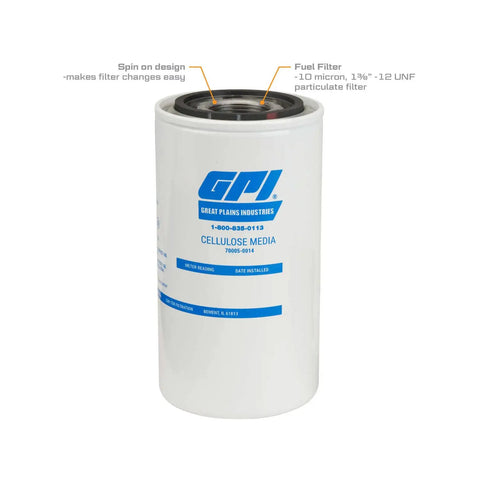 Heavy Duty Quick Fit Particulate Replacement Filter For Fuel Transfer Pumps 10 Micron 25 GPM One And Three Eighths Inch UNF Thread