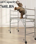 5 Inch Scaffolding Caster Set Of 4 With Heavy Duty Baker Wheels Dual Locking Brakes And Rubber Tires, supporting scaffolding with elephant.