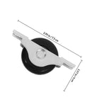Heavy Duty Nylon Sliding Door Rollers With Precision Double Bearings, 2.95 in diameter, for smooth glide in shower tracks.
