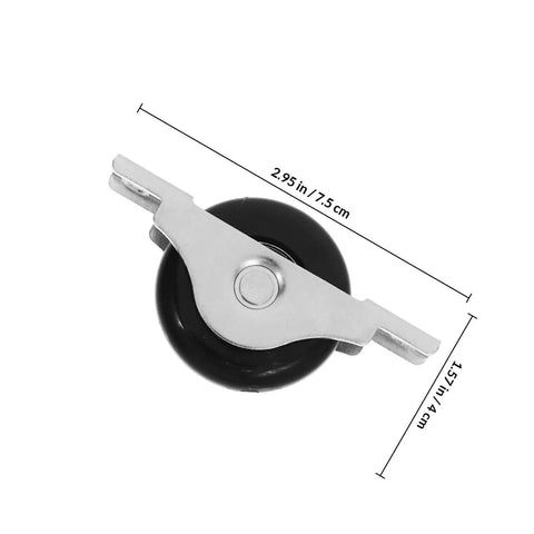 Heavy Duty Nylon Sliding Door Rollers With Precision Double Bearings, 2.95 in diameter, for smooth glide in shower tracks.